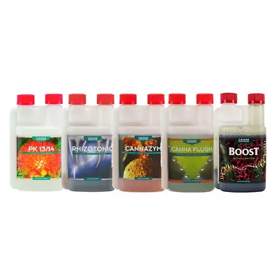 Canna Nutrients 250ml Pack Rhizo Cannazym Pk13/14 Boost Canna Flush • £59.99