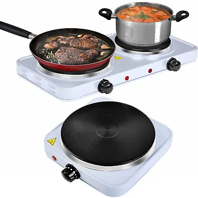 Hot Plate Electric Cooker Double Single Portable Table Top Hob 1000/2500W • £12.95