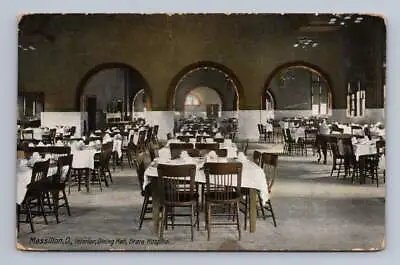 State Mental Hospital Dining Hall MASSILLON Ohio Insane Asylum Postcard 1910s • $19.99
