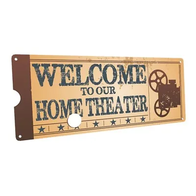 Home Theater Movie Projector Metal Sign; Decor For Home Theater Or Family Room • $36.99