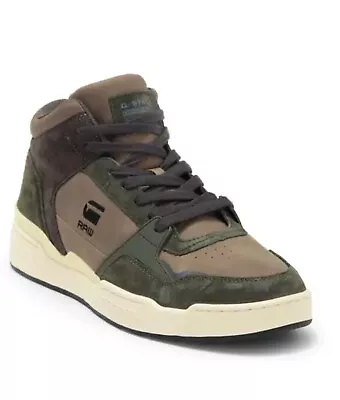 New Men's G-Star Raw Attack Mid Sneaker Olive Taupe US Size 12 NIB • $69.99