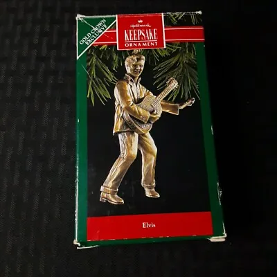 Hallmark 1992 Elvis Keepsake Ornament Christmas Vintage Gold Crown Exclusive • $9.94