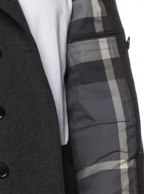 Mens Charcoal Burberry Peacoat M • $450