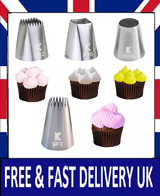 Extra Large Stainless Steel Icing Piping Nozzle Tip Set For Baking Kalane UK • £5.99