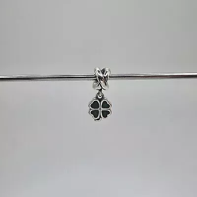 Genuine Pandora Green Enamel Four Leaf Clover Dangle Charm ALE 925 #790572EN25 • £30