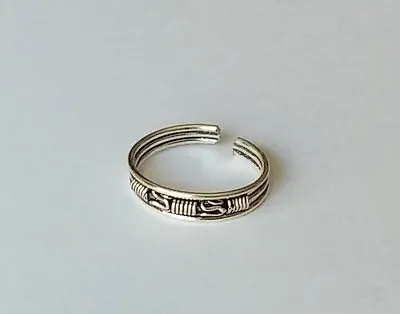 925 Sterling Silver Spring Adjustable Toe Ring New • $8.49