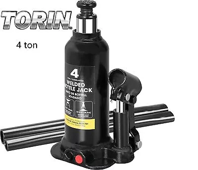 Torin 4 Ton Capacity Hydraulic Welded Bottle Jack AT90403BB Black • $27.48