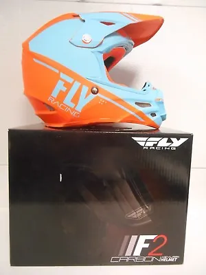 $295 • Buy Fly Racing F2 Carbon Helmet Small Motocross Gulf Johnny Lightning Steve Mcqueen