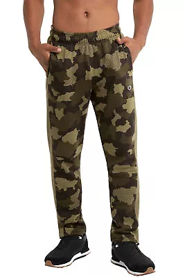 Champion Mens Urban Pursuits Fleece Sweatpants Small Mesh Camo Cargo Olive • $26