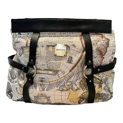 Retired NWT Miche Prima  Gina  Shell Large Old World Map W/Black • $22.99