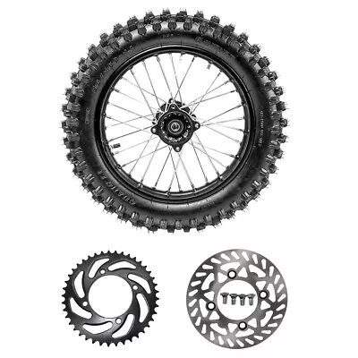 $159.57 • Buy 15mm Axle Rear 14  Wheel 90/100-14 Tire Rim Disc Rotor Spocket For CR85 YZ85 RM