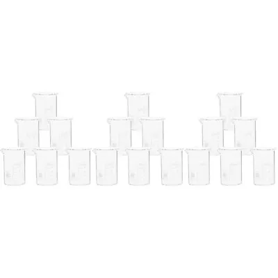  18 Pcs Beakers Measuring Cups Chemistry Glassware Set Experiment Equipment • £16.99