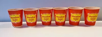 Vintage Meadow Gold MILK DAIRY SAMPLE PAPER CUPS LOT OF 6  • $20