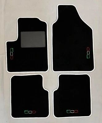 Tappetini Auto Per Fiat 500L 2017-2023 - Moquette Con Logo, Battitacco Gomma, Made In Italy - Foto 12