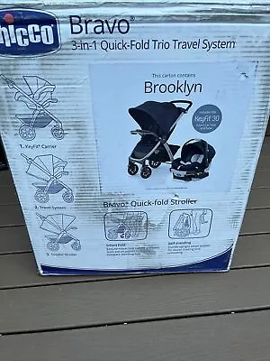 Chicco Bravo 3-in-1 Trio Travel System Quick-Fold Stroller KeyFit 30 - Brooklyn • $369