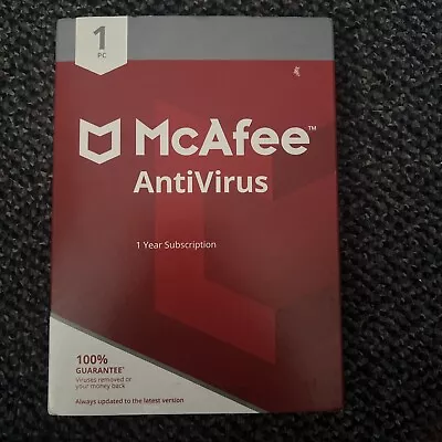 McAfee Antivirus Protection For Your PC 1-YR Subscription Sealed • $9.99