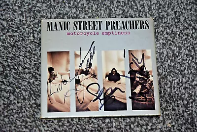 MANIC STREET PREACHERS Motorcycle Emptiness Rare Band + Richey SIGNED 1992 CD • £74.99