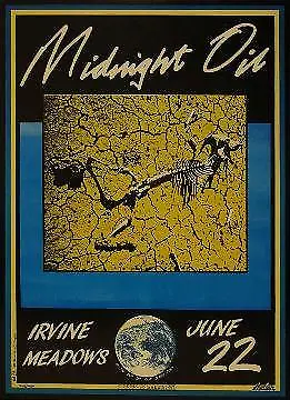 Midnight Oil Rock Concert Poster Michael Dole Irvine Avalon Attractions • $39.99