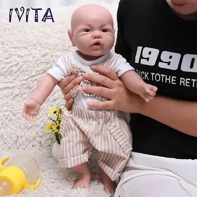 Full Body Silicone Reborn Baby Doll 17 Cute Chubby Baby Boy Xmas Gifts • $140.80