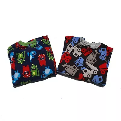 Boys Carters Pajamas Sie 4T Monsters Trucks Footed Fleece Pjs Set • $14.99