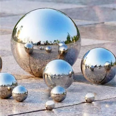 6PCS Steel Silver Mirror Sphere Hollow Gazing Ball Home Garden Ornament Decor • £7.99