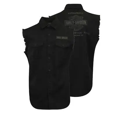 Harley-Davidson Men's Vest Black Sleeveless Vest (S58) • $52