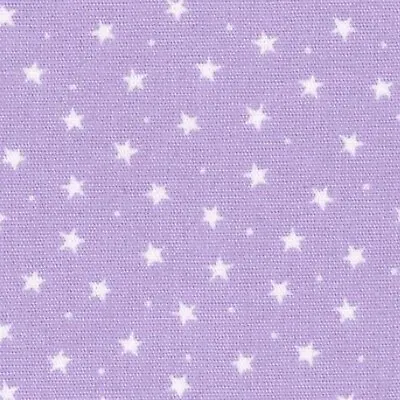 100% Cotton Craft Fabric By The Metre 3mm Stars Ditsy Dress Quarter Lavender • £7.55