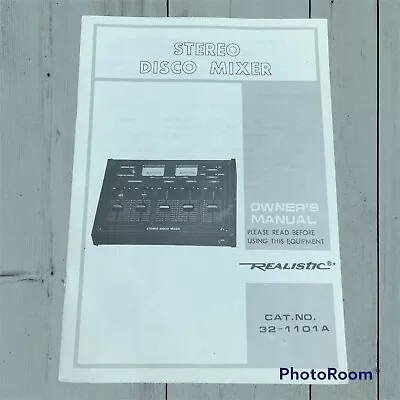 £6.95 • Buy Realistic Radio Shack 32-1101A Portable Stereo Mixer Owners Manual