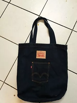 Ladies Levis Back Pocket Large Denim Tote Fashion Bag  - Dark Blue Denim • £22