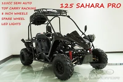 125CC Buggy ATV Sport Quad Dirt Bike 4 Wheel  Go Kart Semi Auto SAHARA PRO Black • $2599