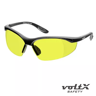 VoltX CONSTRUCTOR READERS Full Lens Magnified YELLOW UV400Safety Glasses + Cord • £14.99