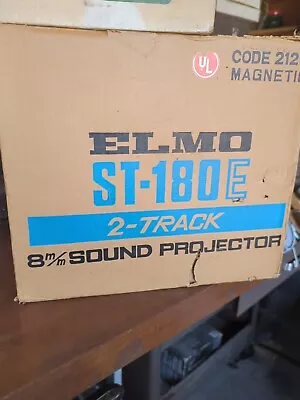 ELMO Sound Super 8mm ST-180 E 2 Track Projector - WORKING Used Once Excellent! • $225