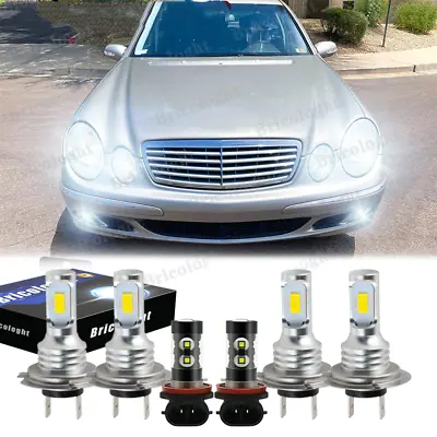 6PC 6000K LED Headlight + Fog Light Bulbs Kits For Mercedes-Benz E350 E320 E550 • $32.70
