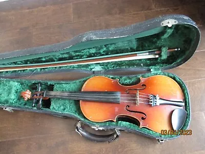 $152 • Buy Old German Violin With Case And Bow,  Full Size. Made In Germany