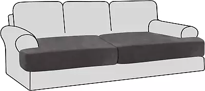 H.VERSAILTEX Stretch Velvet 2 Piece T Cushion Sofa Slipcovers Individually Sofa • $41.14