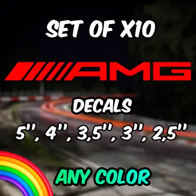 10 X AMG Mercedes Vinyl Decal Sticker Heat Protected Car Racing BENZ • $13.99