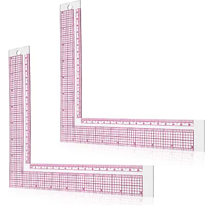 Plastic Sewing Ruler L Shaped Ruler Right Angle Ruler Sewing Measure Tailor Rule • $13.26