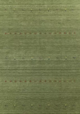 Green Dining Room Area Rug 9x12 Ft.All-Over Gabbeh Oriental Handmade Wool Carpet • $557.40