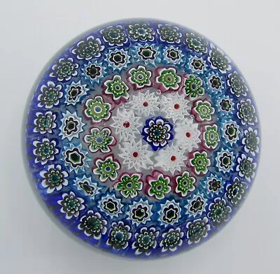 Large 3.5  Murano Millefiori Art Glass Paperweight 1391 • $199.99