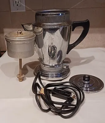 M155 Vintage Manning Bowman 381/4 Percolator Coffee Maker Pot • $19.99