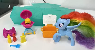 £25 • Buy My Little Pony Toy On-the-Go Rainbow Dash Playset Travel Car Holiday BBQ Beach