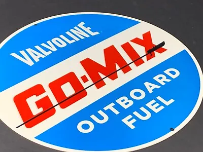 Vintage Valvoline Advertising Outboard  Fuel 12  Metal Gas & Oil Sign Boat Dock • $54.73
