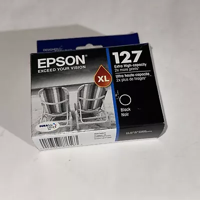 Genuine Epson 127XL Black Ink Cartridge Expires 01/2025 New Sealed • $19.88