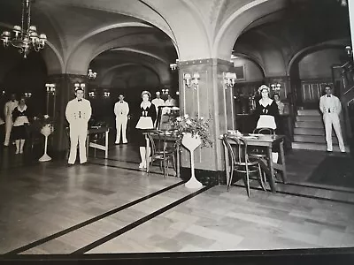 C 1940's Photo Employees Pose Interior Fancy Hotel Bell Hops Maids Montana Print • $17.95