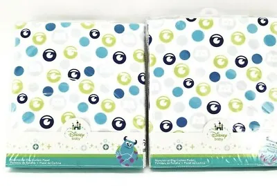 Disney Monsters INC At Play Window Curtain Panel 44x84 PIXAR Lot Of 2 Blue Green • $23.76