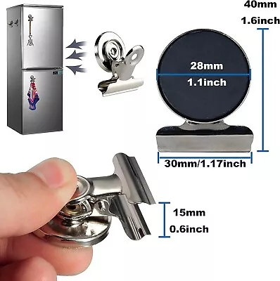 Magnetic Clips 12pcs Heavy Duty Refrigerator Magnet ClipsFridge Magnets Strong • $13.79