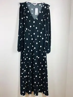 £16 • Buy Dorothy Perkins Maternity Black Polka Dot Dress UK 18