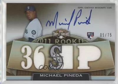 2011 Topps Triple Threads Rookie Sepia /75 Michael Pineda #127 Rookie Auto RC • $14.34