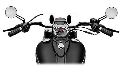 (2) Rockville MAC40B 4  White Swivel Aluminum Motorcycle Handlebar Speaker Pods • $89.95