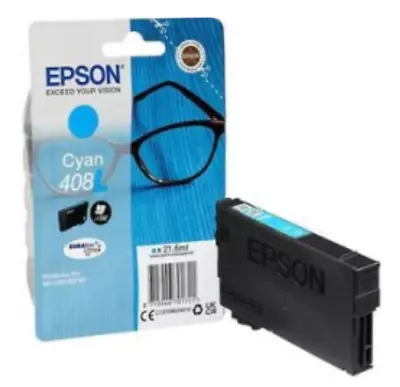 Ink Cartridge Epson 408L Ink Tank Cyan DuraBrite Ultra Ink Capacity 21.6ml • $81.89